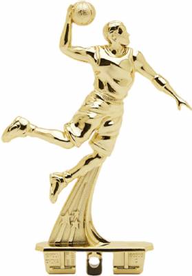 5 3/8" Snap Basketball Male Gold Trophy Figure