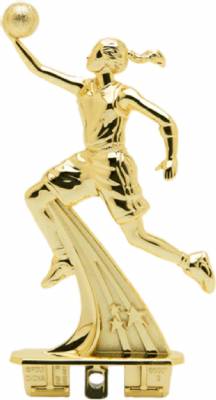 5 1/4" Snap Basketball Female Gold Trophy Figure