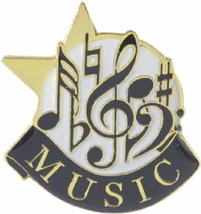 Music Lapel Pin with Presentation Box