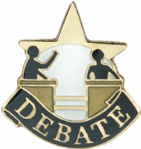 Debate Lapel Pin with Presentation Box #1