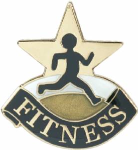 Fitness Lapel Pin with Presentation Box