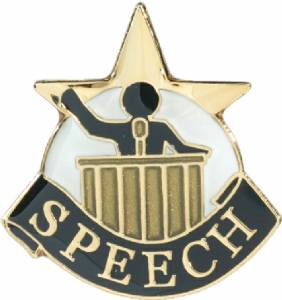 Speech Lapel Pin with Presentation Box