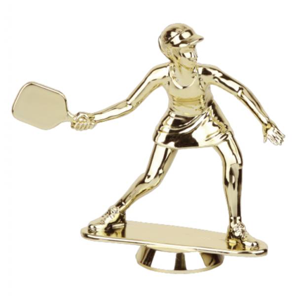 Gold 5 3/4" Female Pickleball Trophy Figure