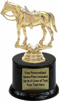 5 3/4" Western Horse Trophy Kit with Pedestal Base