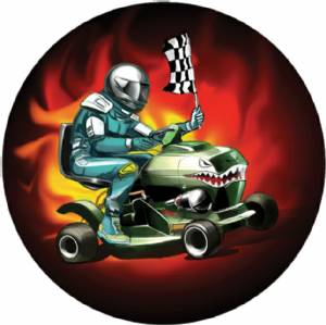 Lawn Mower Racing 2" Holographic Insert