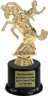 6 1/2" Bucking Bronc Trophy Kit with Pedestal Base