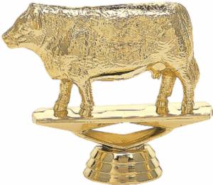 3" Hereford Cow Gold Trophy Figure