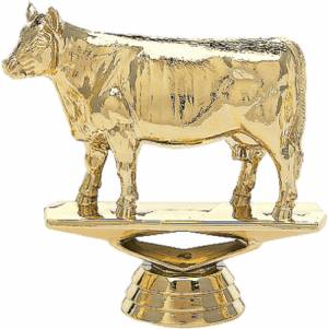 3" Angus Cow Gold Trophy Figure