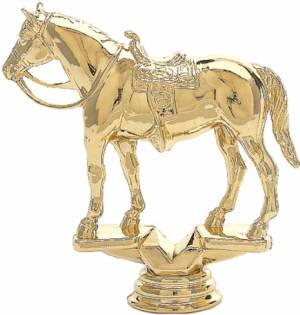 5 1/2" Western Horse Trophy Figure Gold