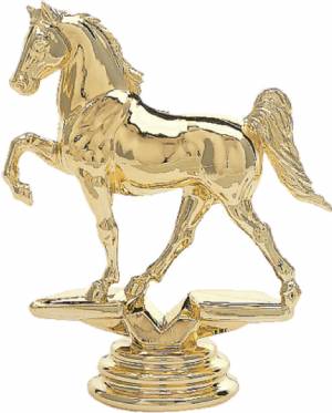 5 1/2" Tennessee Walking Horse Trophy Figure Gold