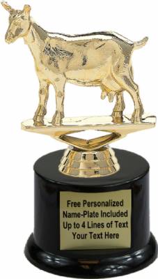 5" Dairy Goat Trophy Kit with Pedestal Base