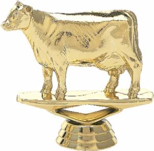 3" Dairy Cow Gold Trophy Figure