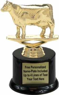 5" Dairy Cow Trophy Kit with Pedestal Base