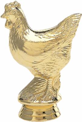 3" Chicken Gold Trophy Figure