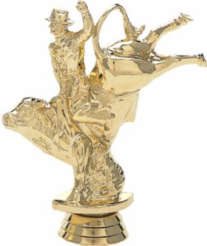 4 3/4" Bull Rider Gold Trophy Figure