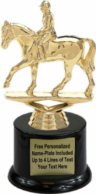 6 1/2" Equestrian Horse Trophy Kit with Pedestal Base