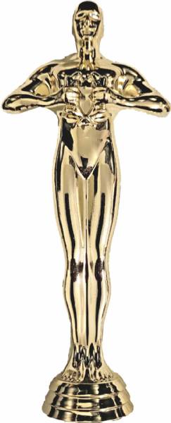 7 1/4" Achievement Male Gold Trophy Figure