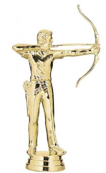 6" Male Archery Trophy Figure Gold Finish