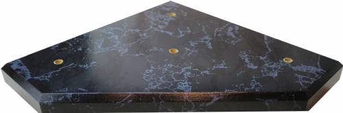 Large Black Marble Finish Wood 3 Post LID ONLY