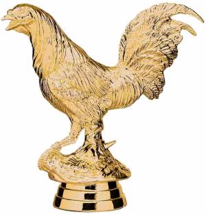 4" Rooster Gold Trophy Figure