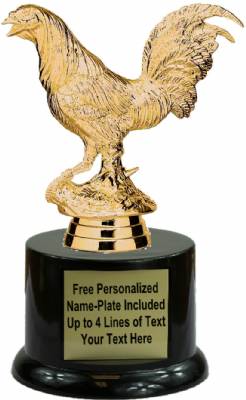 5 3/4" Rooster Trophy Kit with Pedestal Base