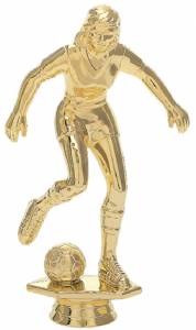 7 3/4" Soccer Female Gold Trophy Figure