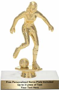 8 1/2" Soccer Female Trophy Kit