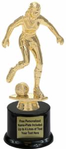 9 3/4" Soccer Female Trophy Kit with Pedestal Base