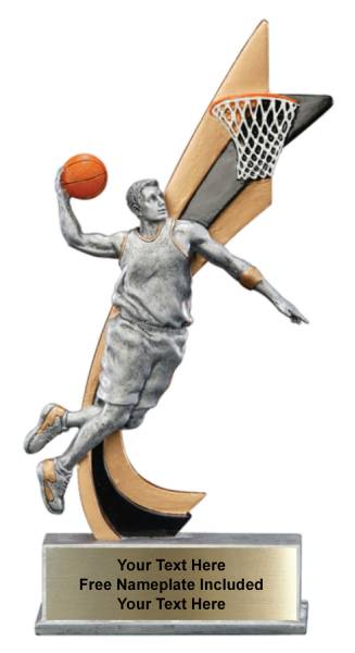 8" Basketball Male Live Action Series Resin Trophy
