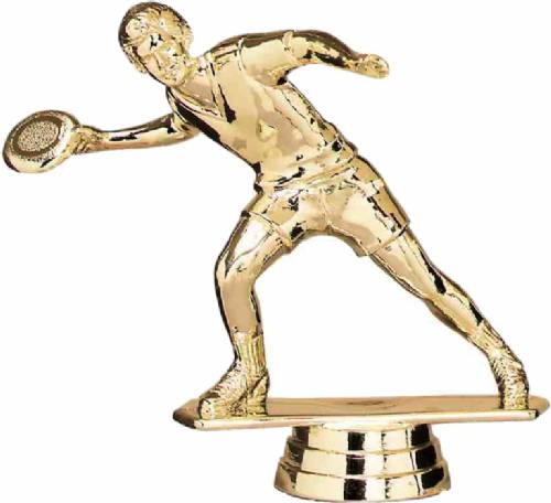 4 1/4" Disc Golf Frisbee Male Gold Trophy Figure