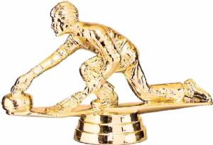 3" Curling Male Gold Trophy Figure