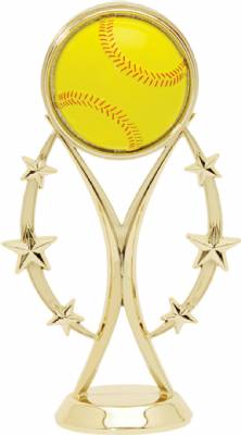 6" Color Sport Softball Gold Trophy Figure
