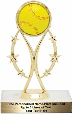 6 3/4" Color Sport Softball Trophy Kit