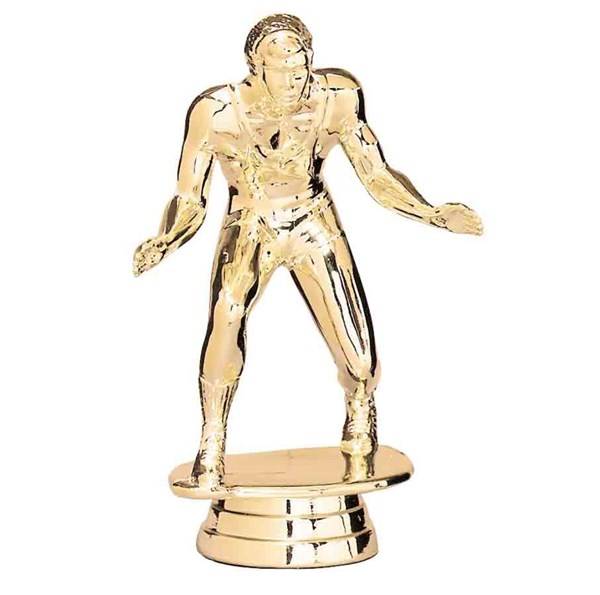 4 1/2" Wrestler w/Headgear Trophy Figure Gold