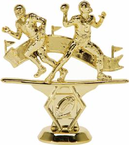 5" Double Action Football Trophy Figure Gold