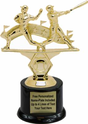 7" Double Action Baseball Male Trophy Kit with Pedestal Base