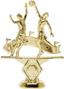 5" Double Action Basketball Male Trophy Figure Gold