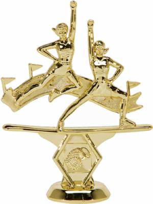 5" Double Action Cheerleader Trophy Figure Gold