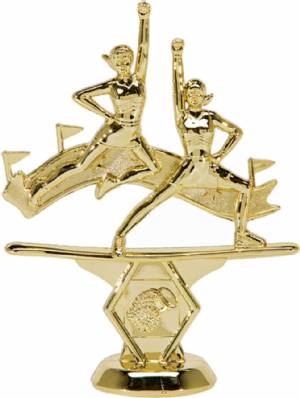 5" Double Action Cheerleader Trophy Figure Gold