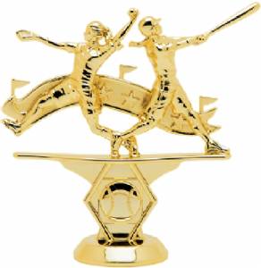 5" Double Action Softball Female Gold Trophy Figure