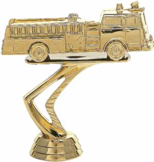 3 3/4" Fire Engine Gold Trophy Figure