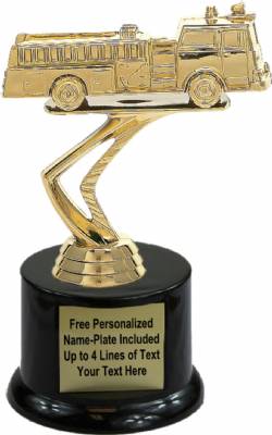 5 3/4" Fire Engine Trophy Kit with Pedestal Base