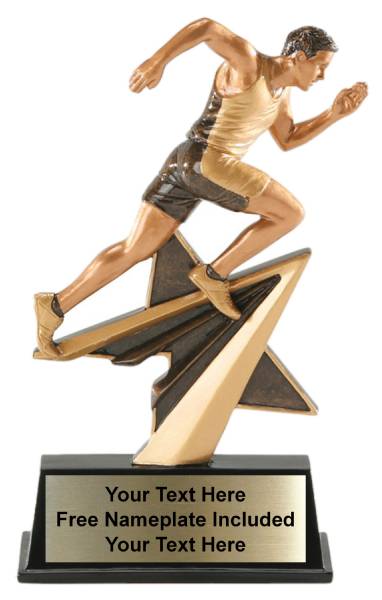 7" Track Male Star Power Sport Resin Trophy