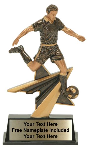7" Soccer Male Star Power Sport Resin Trophy