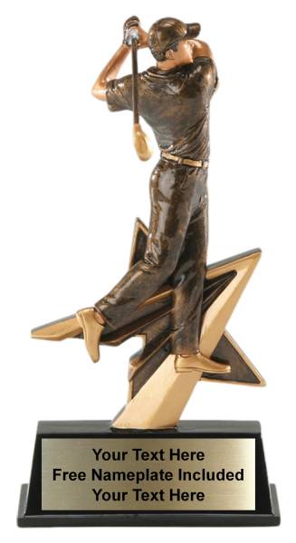 7" Golf Male Star Power Sport Resin Trophy