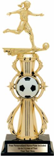 Female Soccer Color Riser Pre-Assembled Trophy