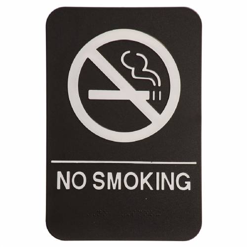 ADA 6" x 9" No Smoking Sign Black / White