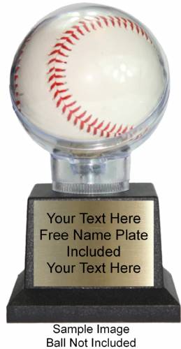 6" All Star Baseball Holder Trophy on Black Plastic Base #2