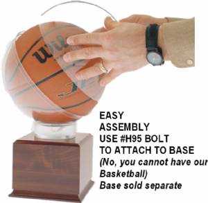 11" Clear All Star Basketball Holder #2