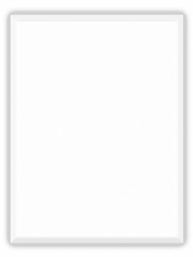 9" x 12" White AcrylaStone Indoor / Outdoor Plaque Blank